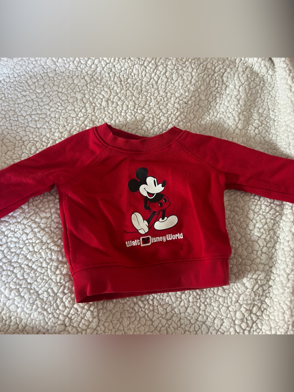 Disney Red Mickey Mouse Crewneck Sweatshirt